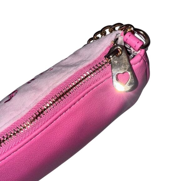 Juicy Couture Pink Juicy Kingdom Mini Shoulder Bag & Wristlet Crystal Crown Logo - Picture 8 of 10
